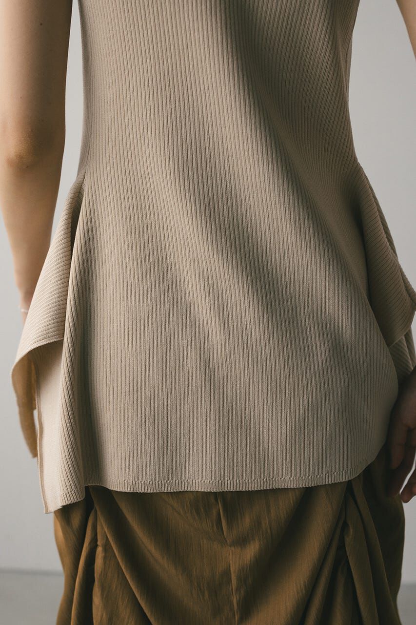 STYLEMIXER「ヘムアシンメトリーニットトップ」|タンクトップ|