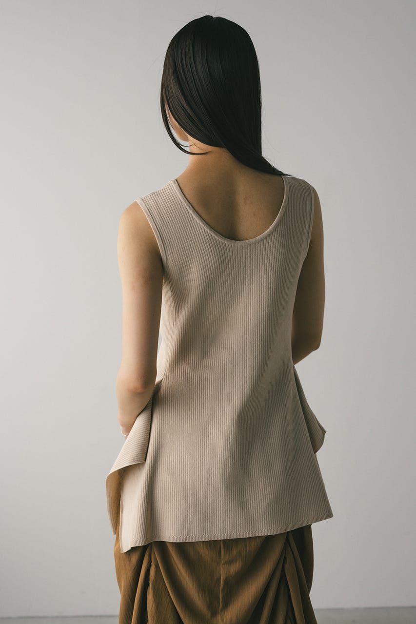 STYLEMIXER「ヘムアシンメトリーニットトップ」|タンクトップ|