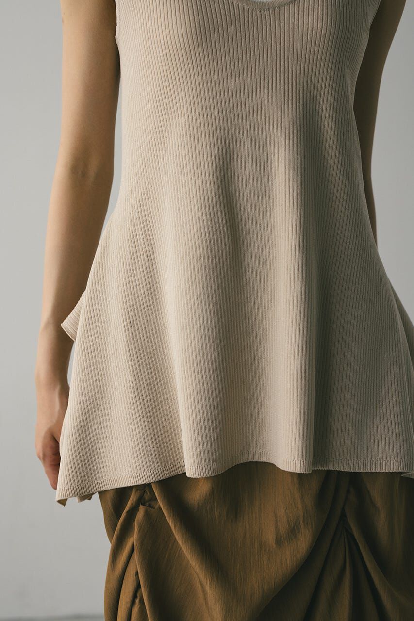 STYLEMIXER「ヘムアシンメトリーニットトップ」|タンクトップ|