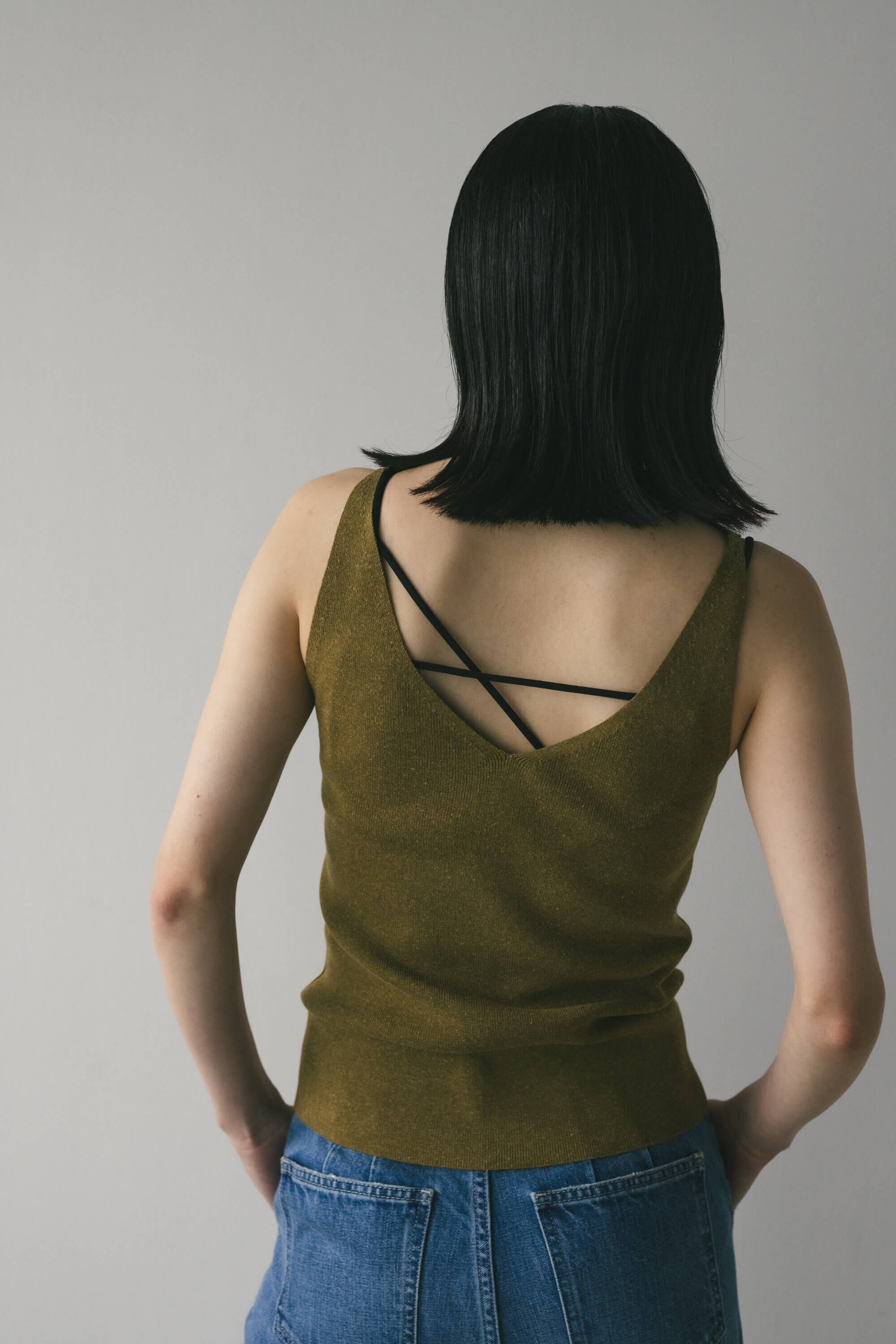 STYLEMIXER「リネンミックスVニット」|タンクトップ|