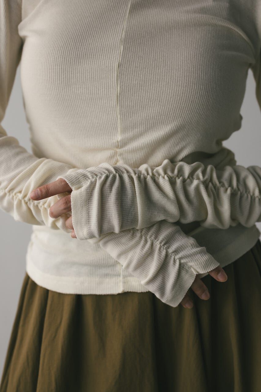 STYLEMIXER「ギャザーソフトリブカットトップ」|Tシャツ・カットソー|