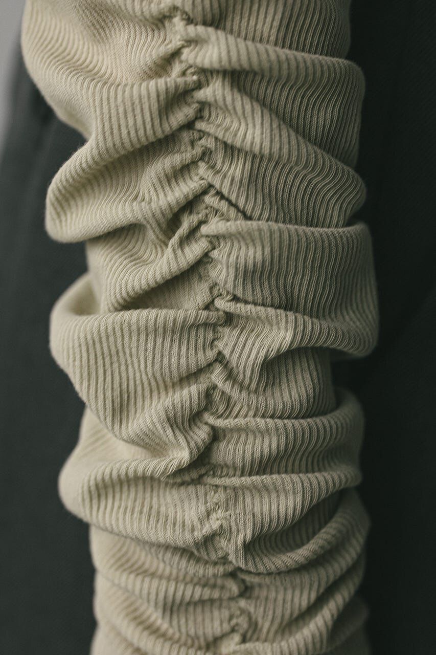 STYLEMIXER「ギャザーソフトリブカットトップ」|Tシャツ・カットソー|