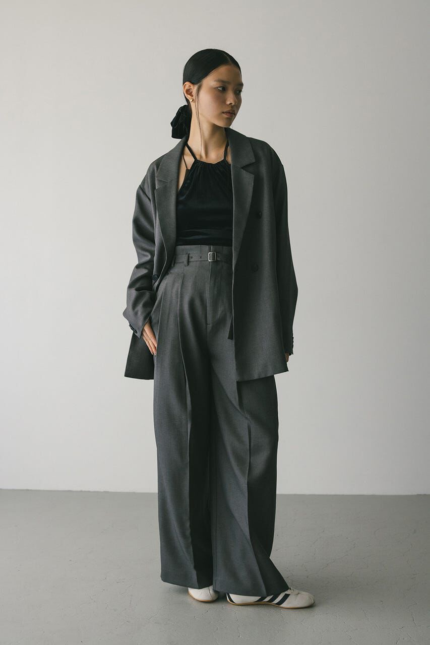 STYLEMIXER「ハイウエストワイドベルトパンツ」|その他|GRY