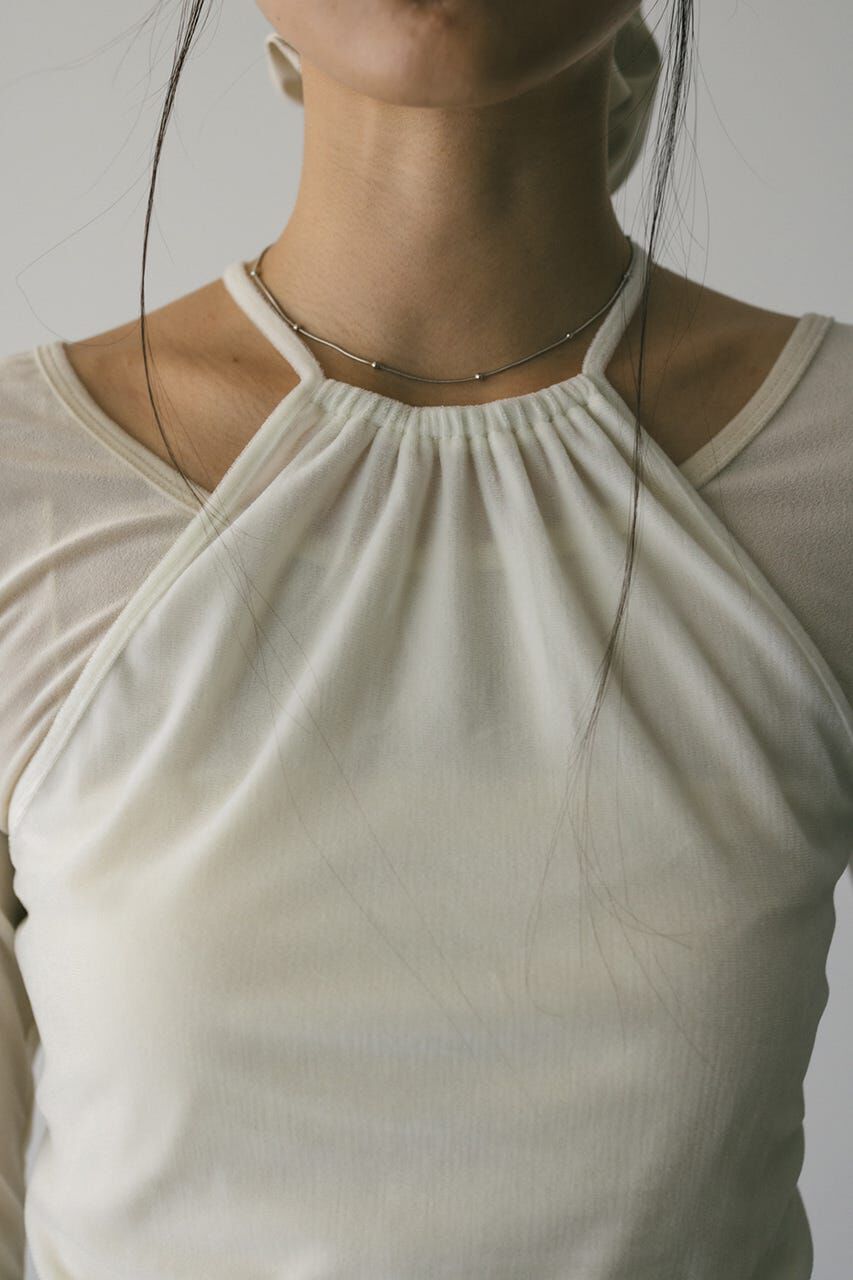 STYLEMIXER「2ピースホルターベロアトップ」|Tシャツ・カットソー|