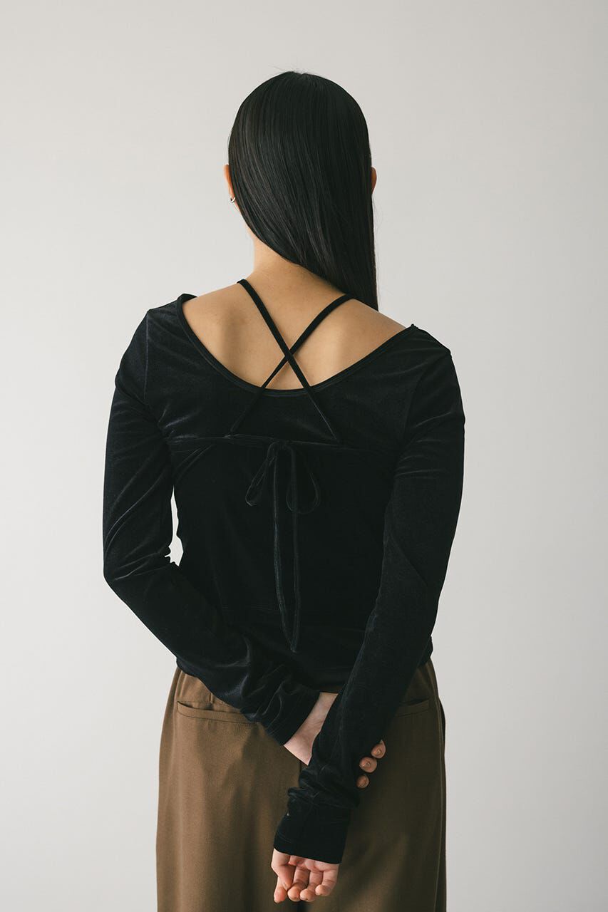 STYLEMIXER「2ピースホルターベロアトップ」|Tシャツ・カットソー|