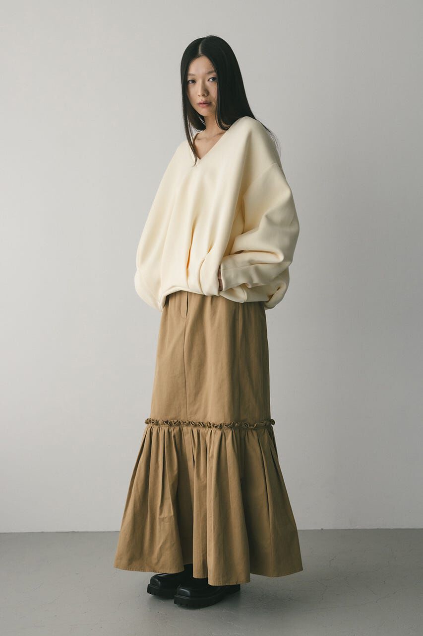 STYLEMIXER「Vネックフォルムダンボールトップ」|Tシャツ・カットソー|