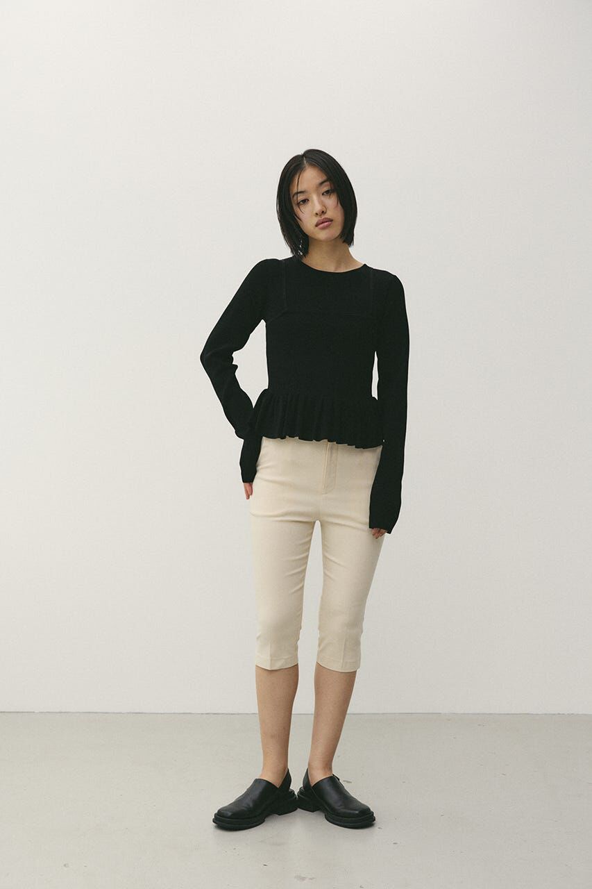 STYLEMIXER「2ピースペプラムドライニット」|ニット・セーター|BLK