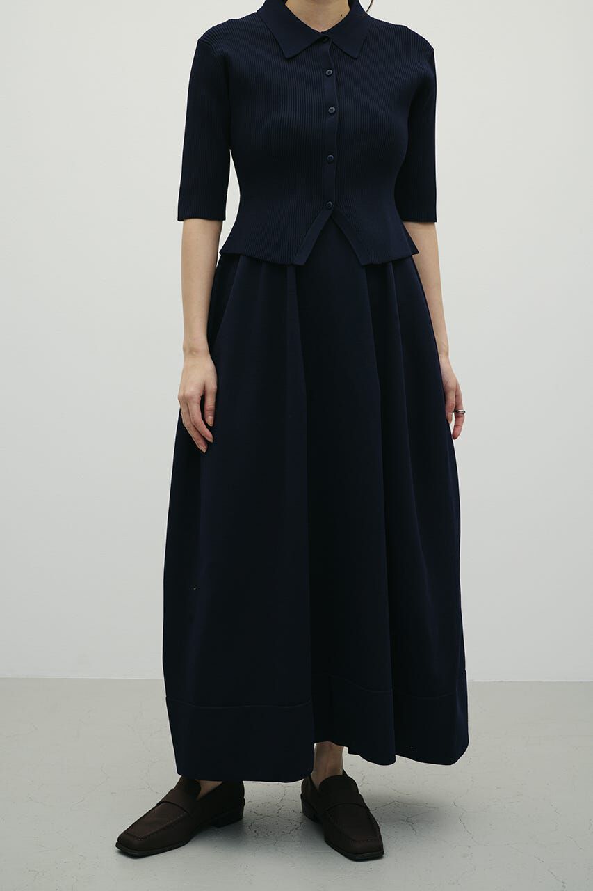 STYLEMIXER「2ピースハーフスリーブポロニットワンピース」|ワンピース|NVY