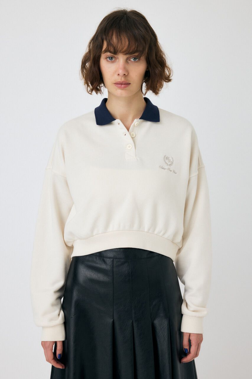 MOUSSY「EMBROIDERY ポロプルオーバー」|パーカー|