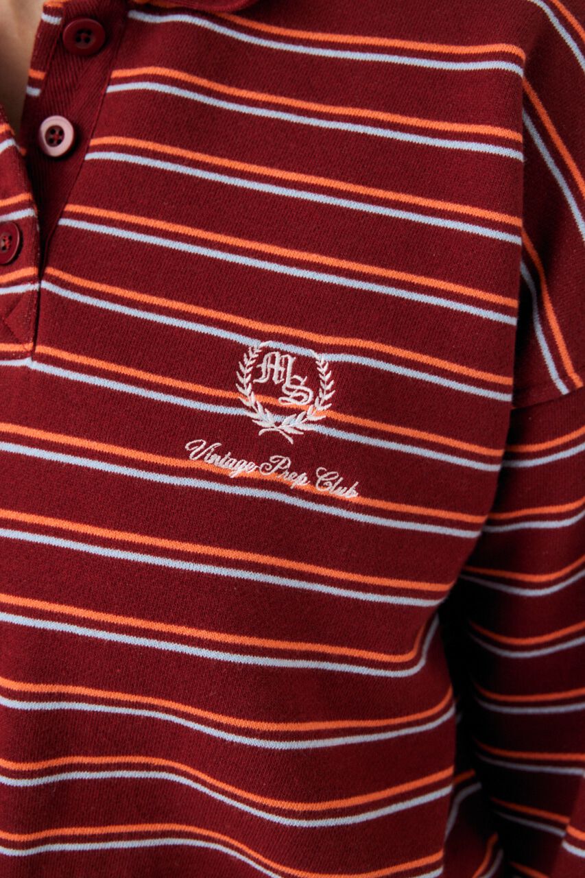 MOUSSY「EMBROIDERY ポロプルオーバー」|パーカー|