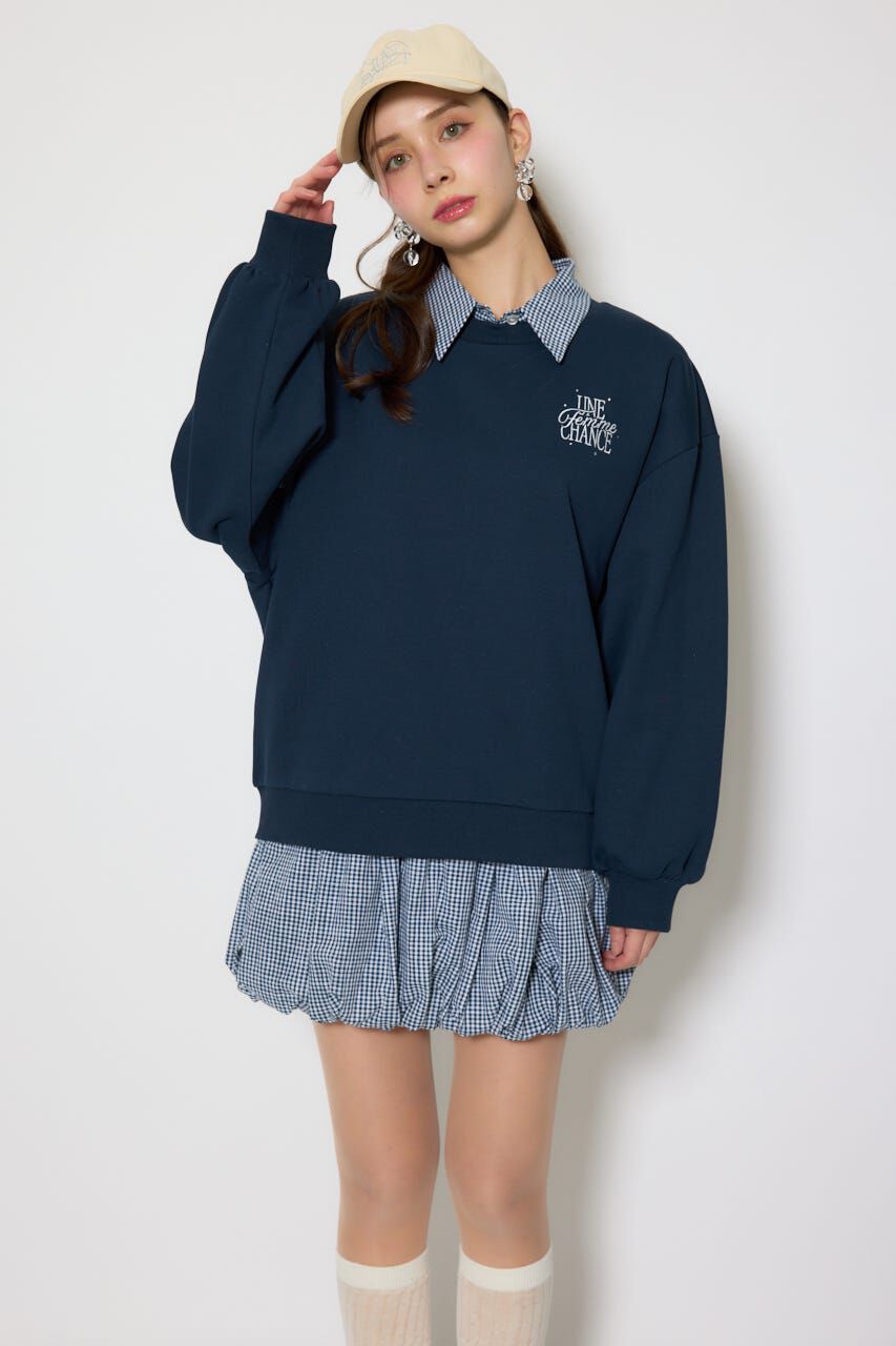 rienda「バルーンシャツセットスウェットワンピース」|ワンピース|