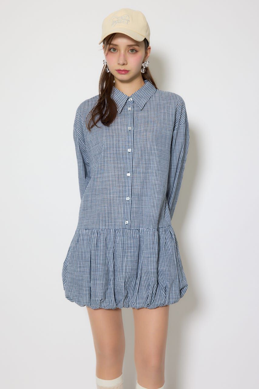 rienda「バルーンシャツセットスウェットワンピース」|ワンピース|