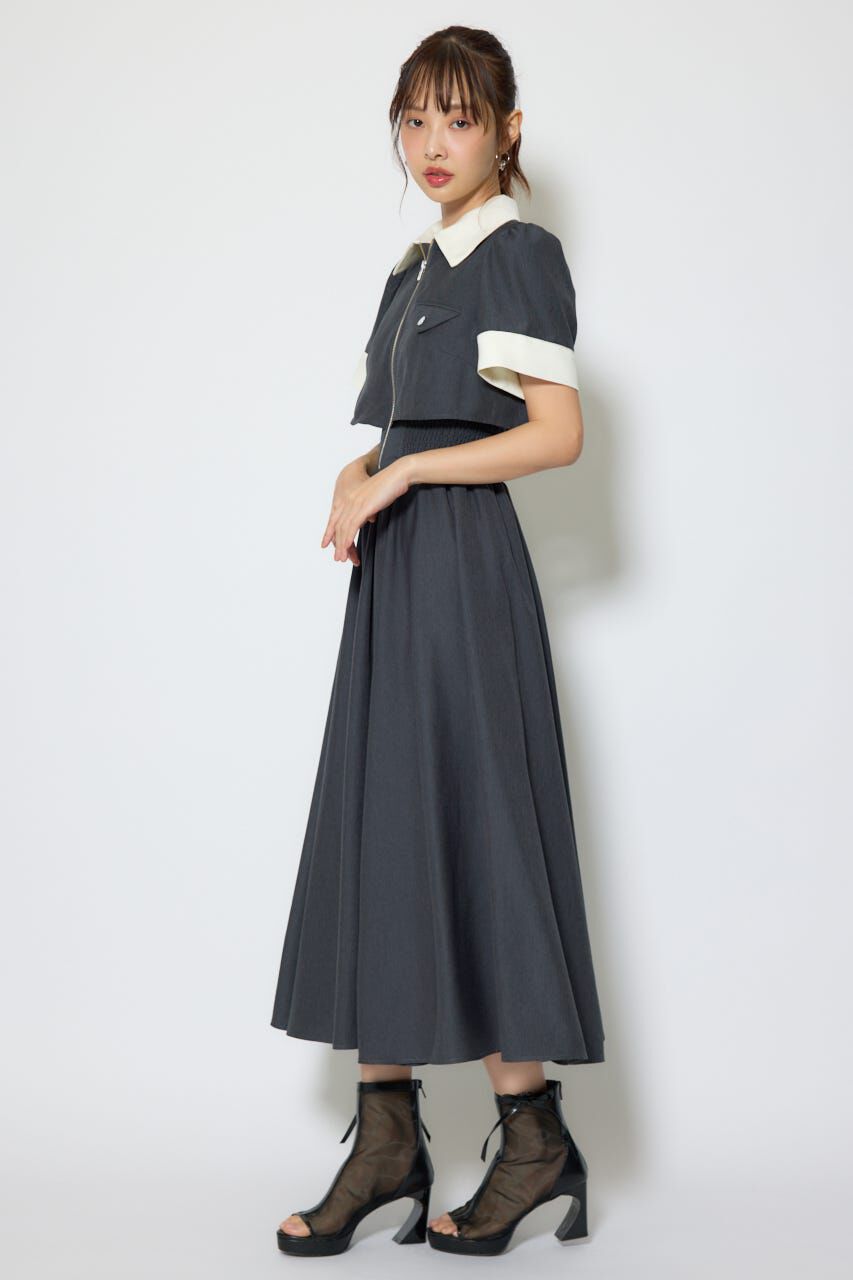 rienda「バストディティールフレアワンピース」|ワンピース|