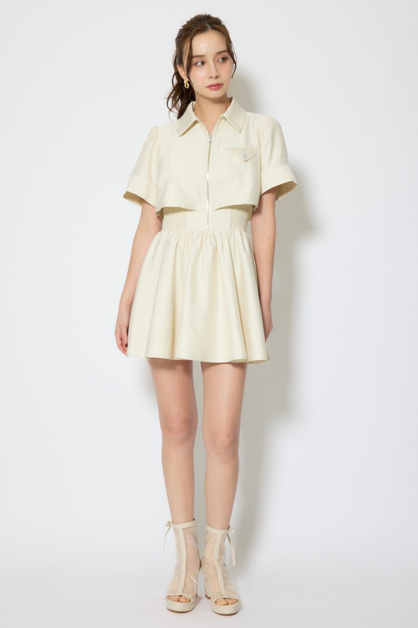 rienda「バストディティールフレアミニワンピース」|ワンピース|