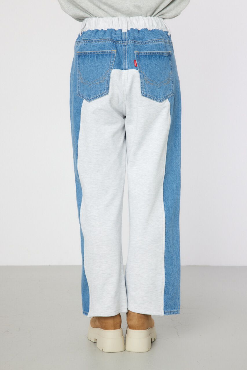 RODEO CROWNS「デニムコンビワイドパンツ」|デニム|