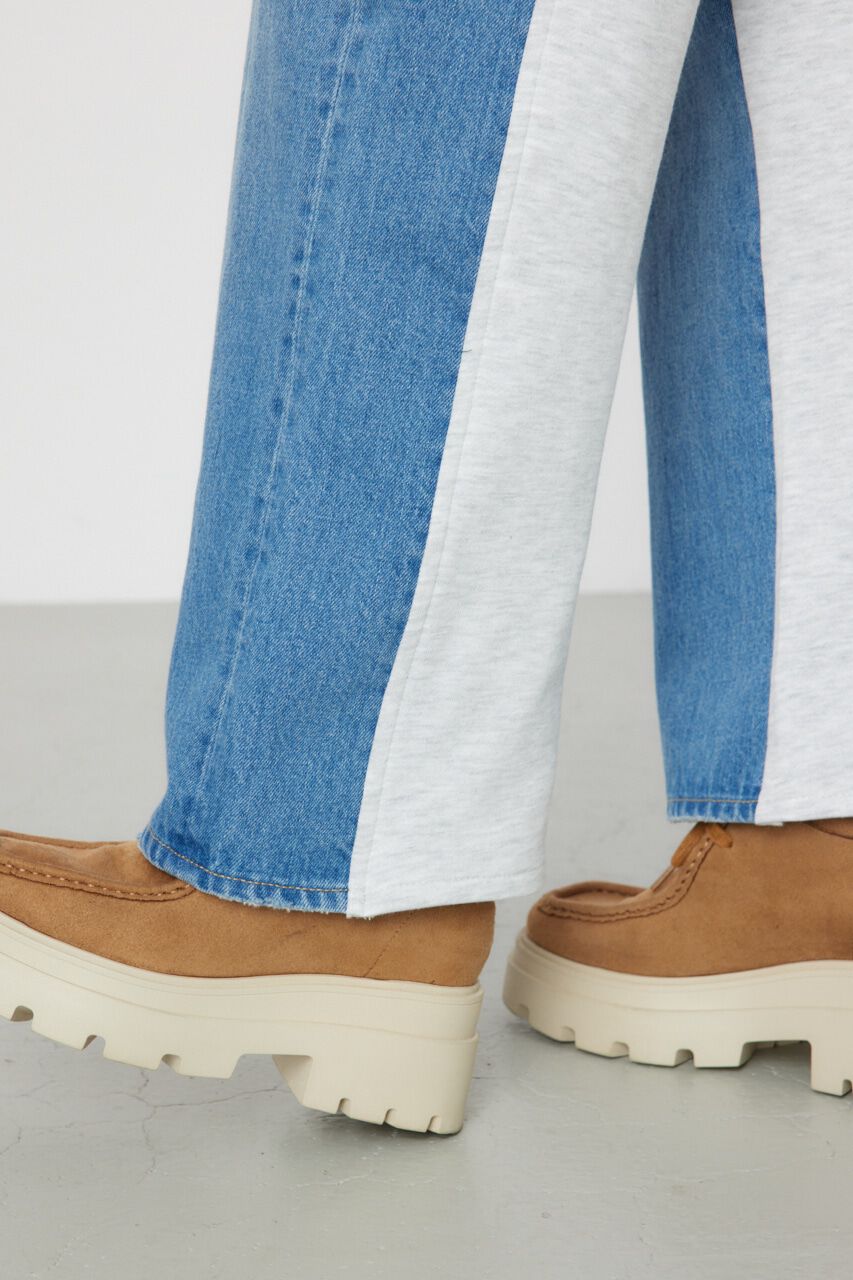 RODEO CROWNS「デニムコンビワイドパンツ」|デニム|