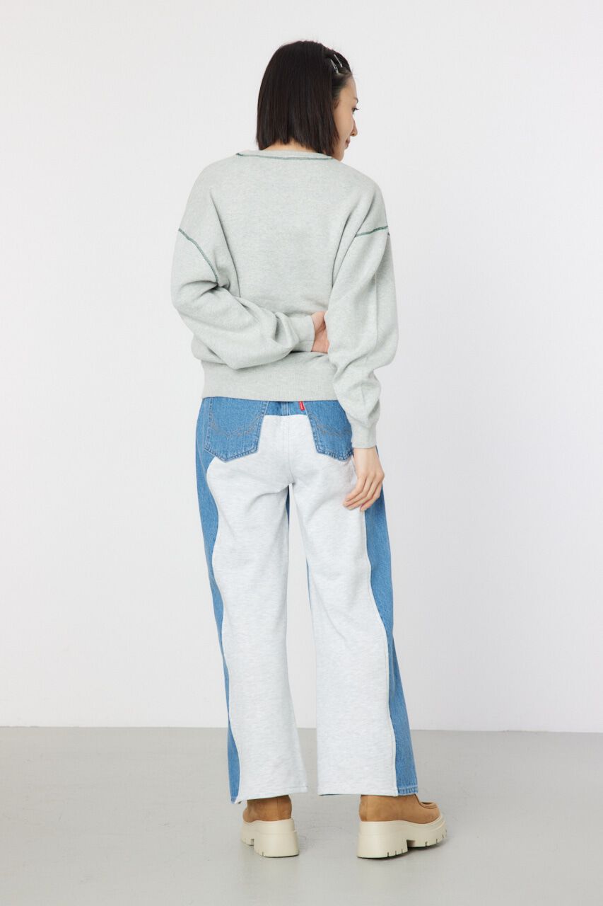 RODEO CROWNS「デニムコンビワイドパンツ」|デニム|