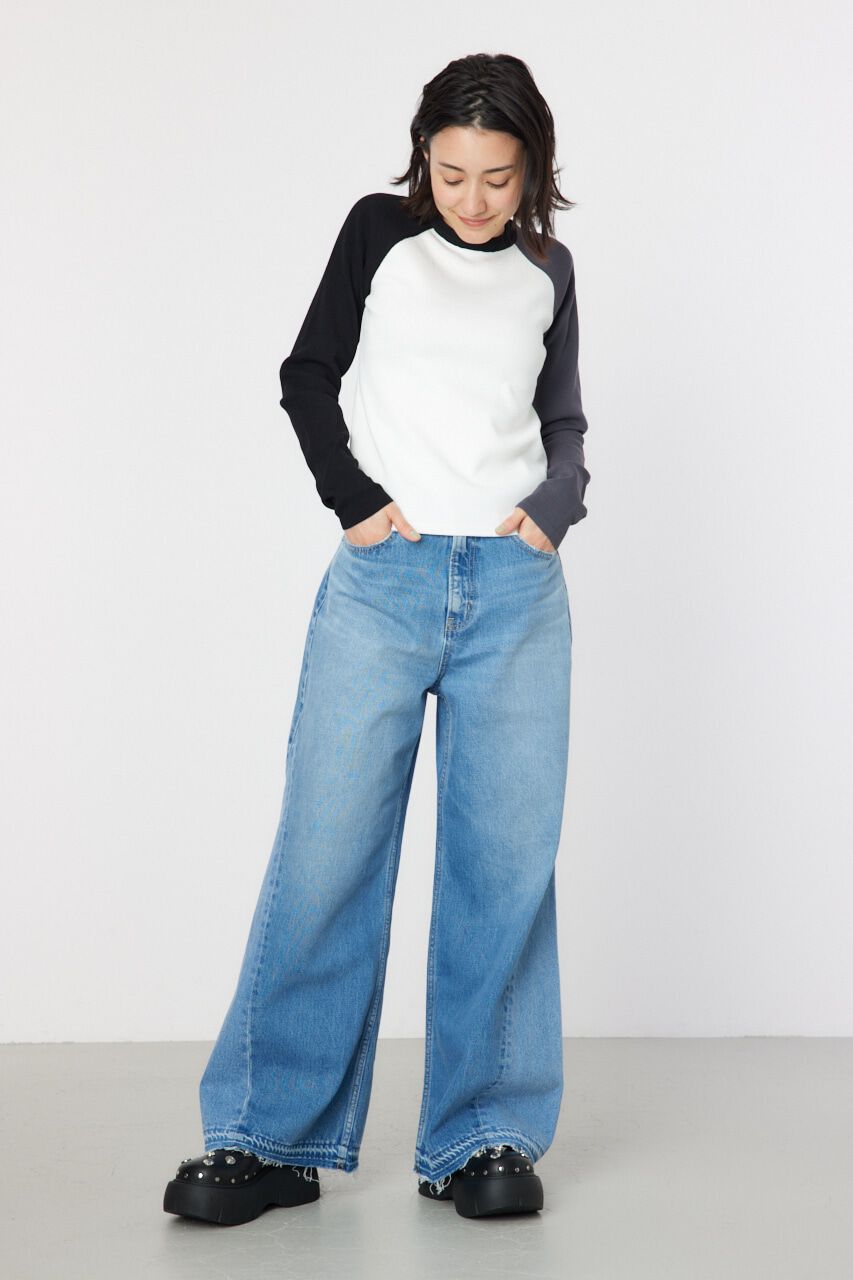 RODEO CROWNS「フレア バギーパンツ」|デニム|