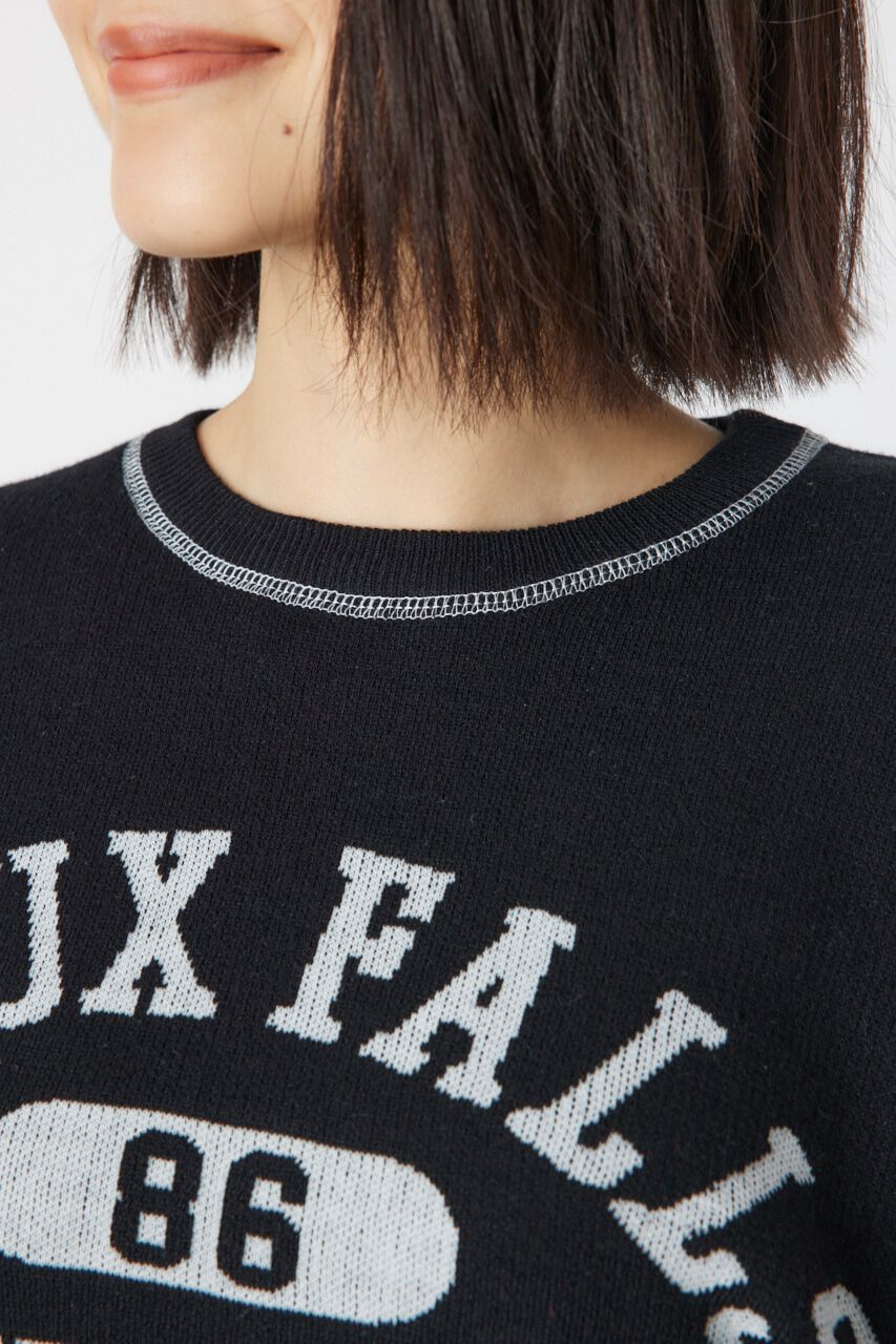 RODEO CROWNS「配色ステッチカレッジニットトップス」|ニット・セーター|