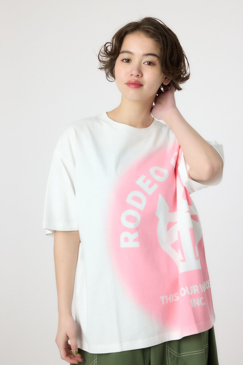 RODEO CROWNS「クラウン ハーフトーン Tシャツ」|Tシャツ・カットソー|O/WHT1