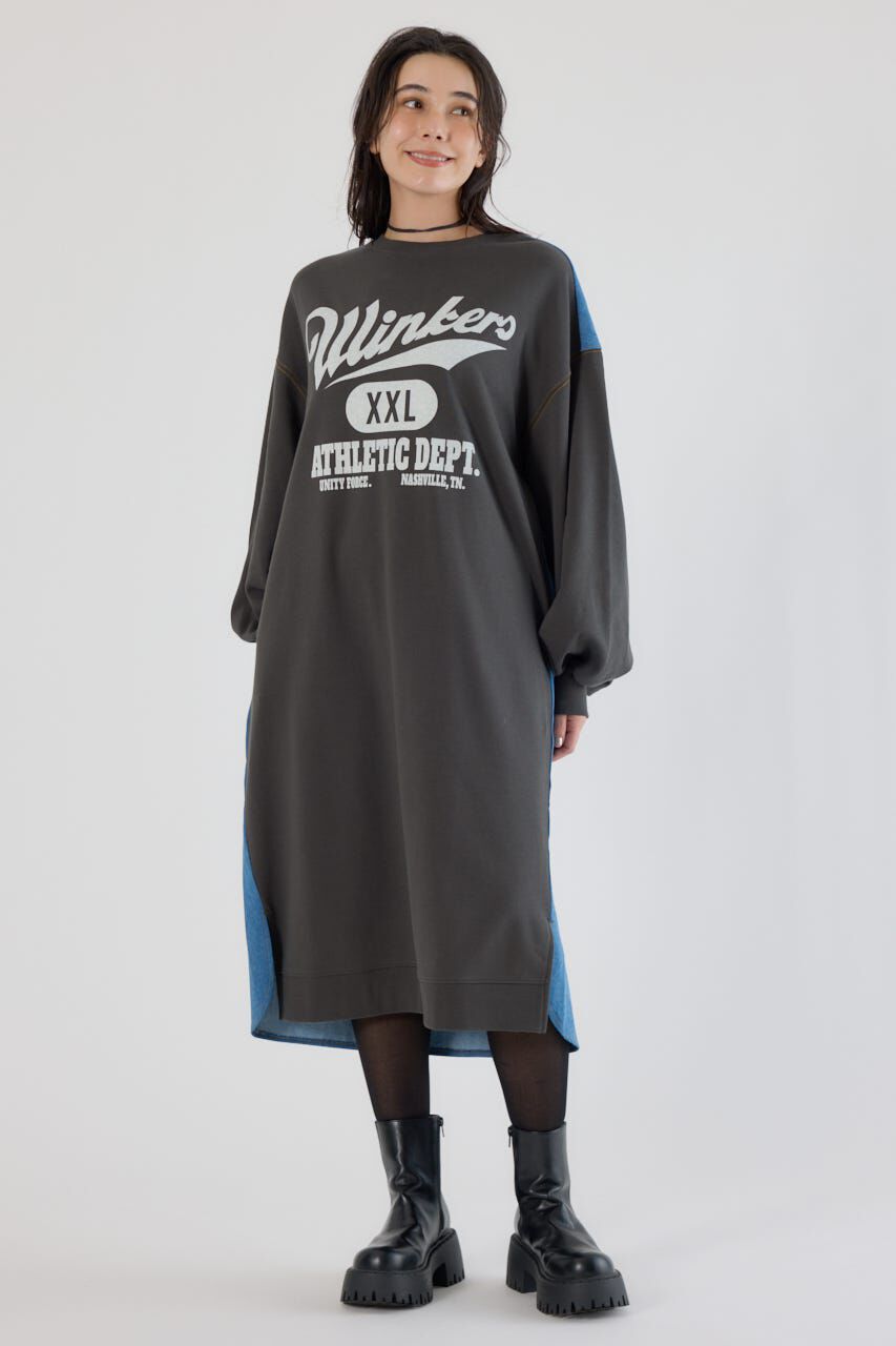 RODEO CROWNS「デニム切替スウェットワンピース」|ワンピース|C.GRY