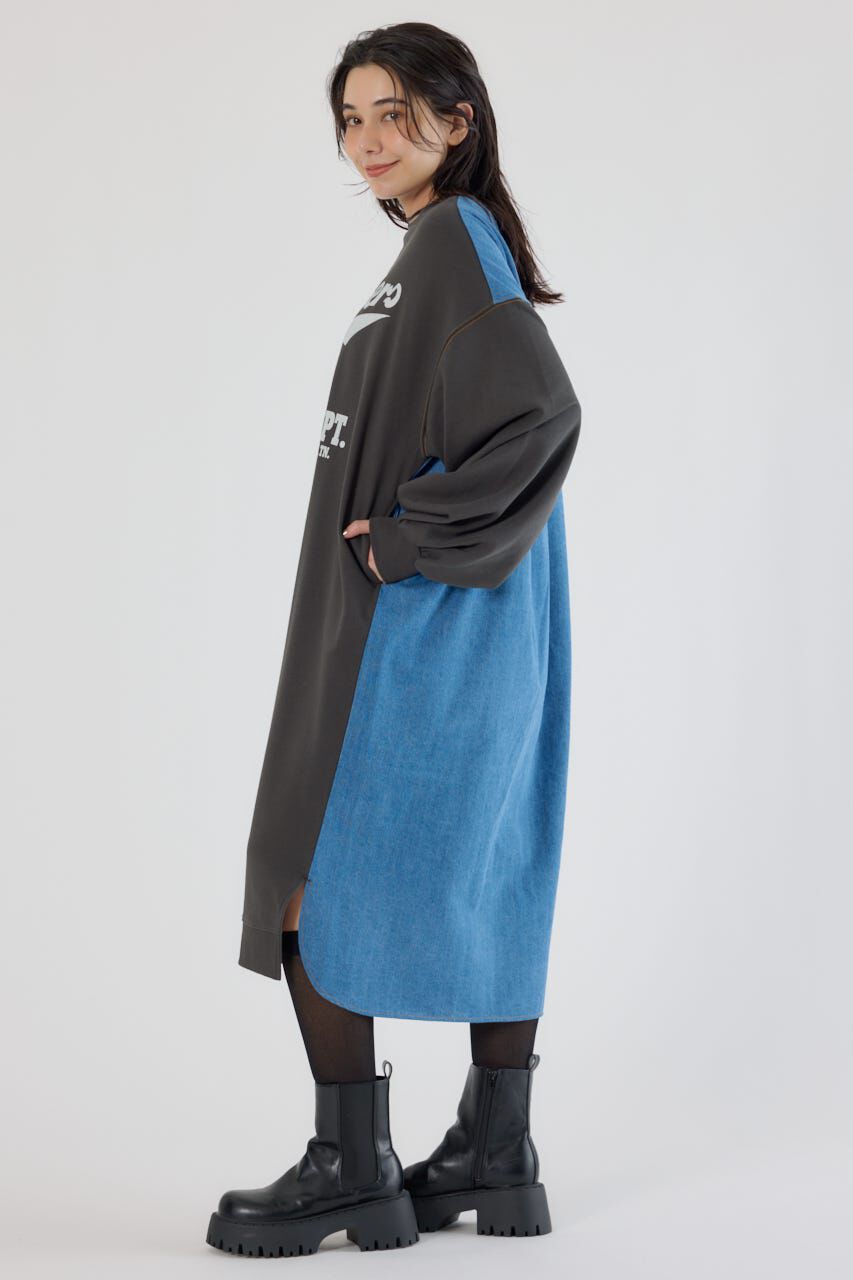 RODEO CROWNS「デニム切替スウェットワンピース」|ワンピース|