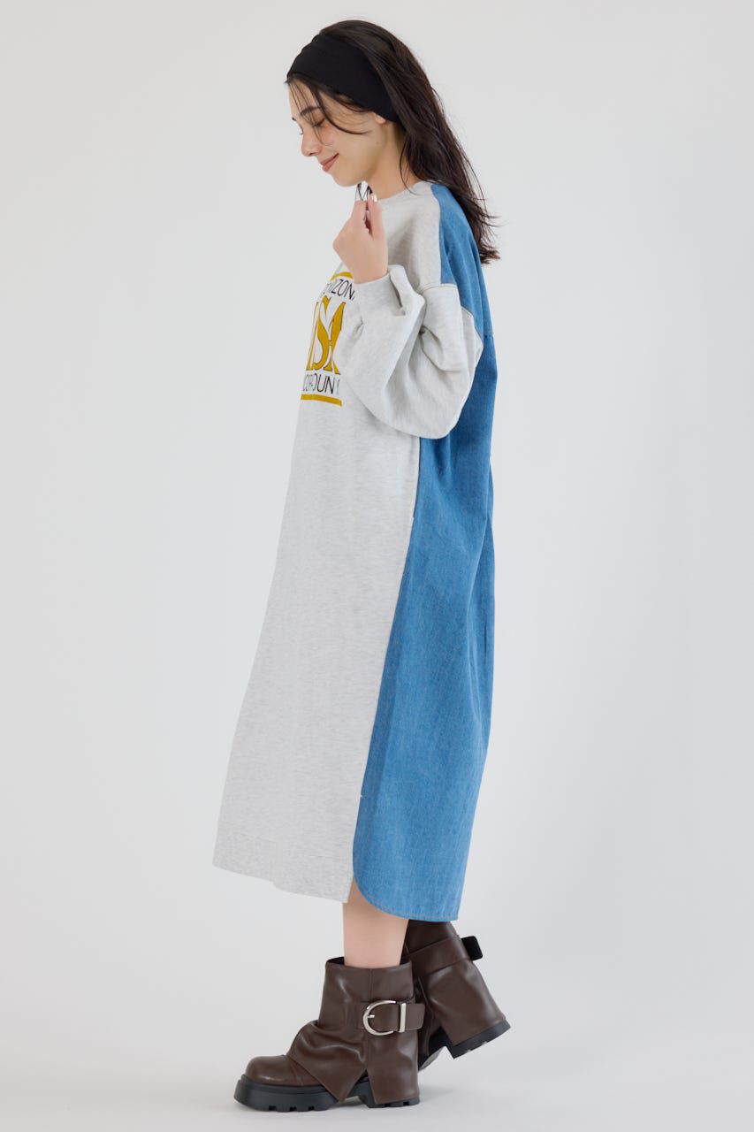 RODEO CROWNS「デニム切替スウェットワンピース」|ワンピース|