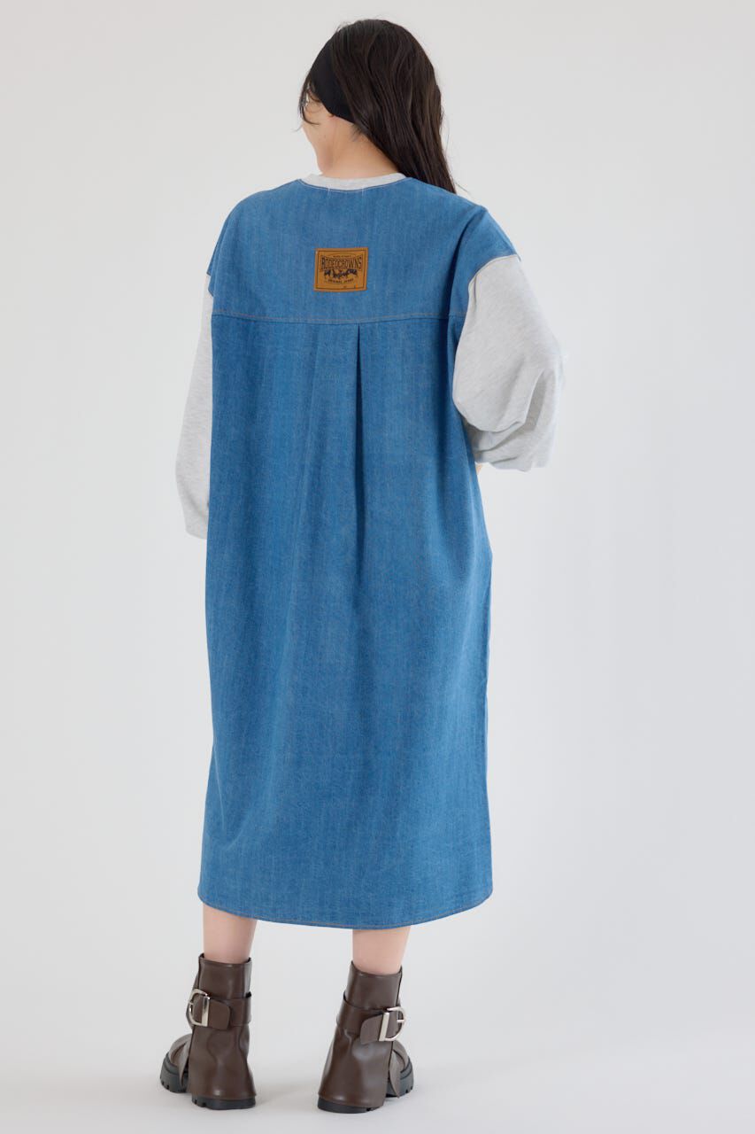 RODEO CROWNS「デニム切替スウェットワンピース」|ワンピース|