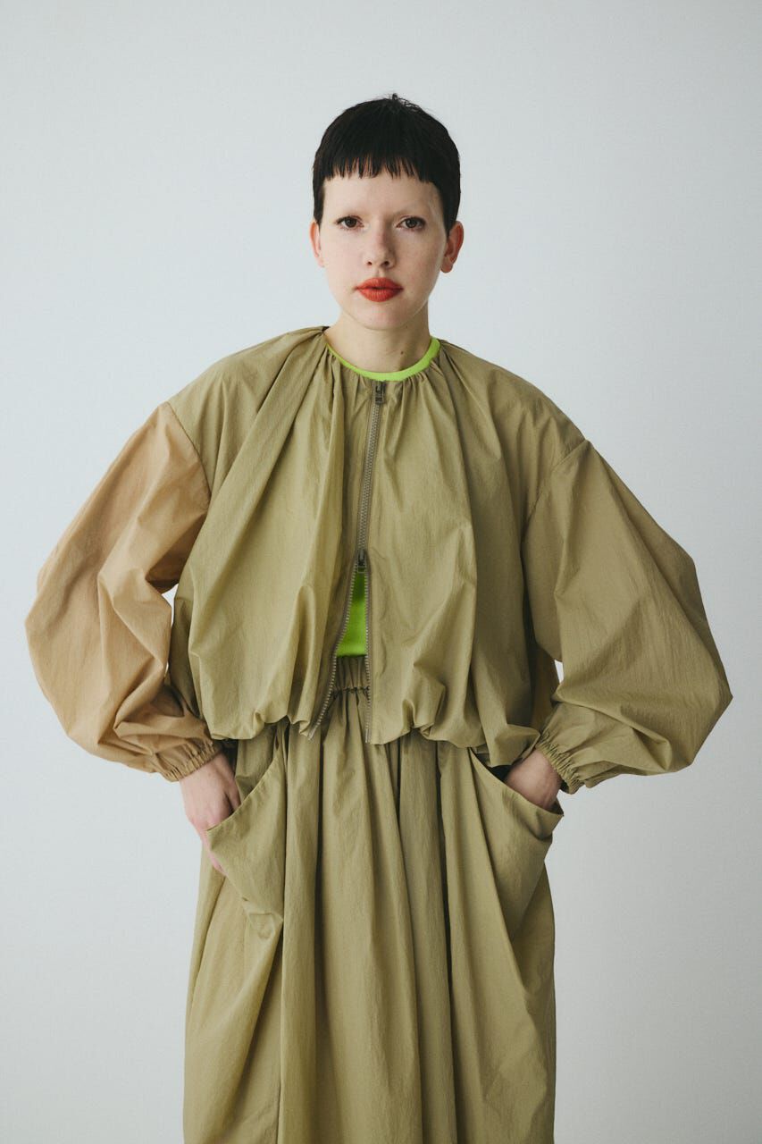 HeRIN.CYE「［予約］Balloon hem nylon blouson」|ブルゾン・スタジャン|