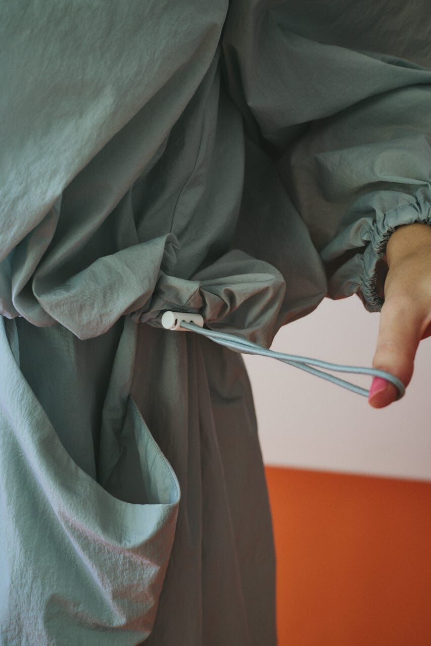 HeRIN.CYE「［予約］Balloon hem nylon blouson」|ブルゾン・スタジャン|