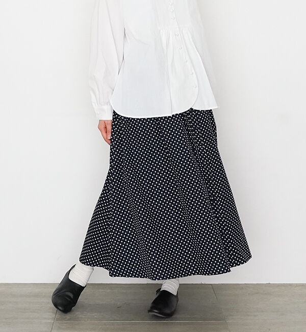 オオカミとフクロウ「フクロウと通り雨のカヌレ」|スカート|ネイビー