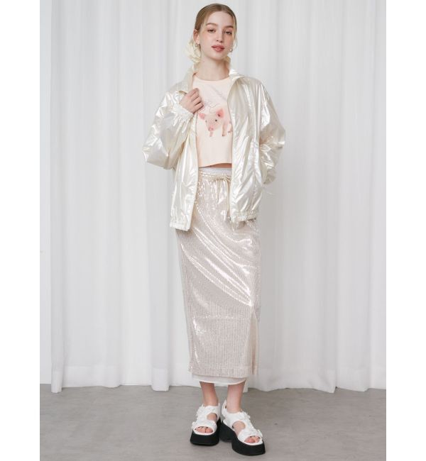 CALNAMUR「METTALLIC VOLUME BLOUSON/メタリックボリュームブルゾン」|ブルゾン・スタジャン|