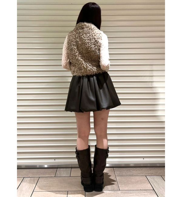 CALNAMUR「フェイクファーノースリーブスタンドブルゾン」|ブルゾン・スタジャン|