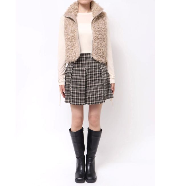 CALNAMUR「フェイクファーノースリーブスタンドブルゾン」|ブルゾン・スタジャン|