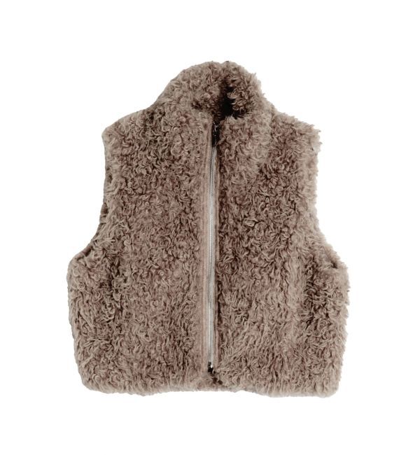 CALNAMUR「フェイクファーノースリーブスタンドブルゾン」|ブルゾン・スタジャン|