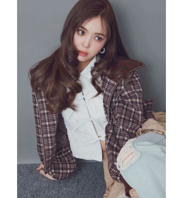 CALNAMUR「チェックニットソーブルゾン」|ブルゾン・スタジャン|