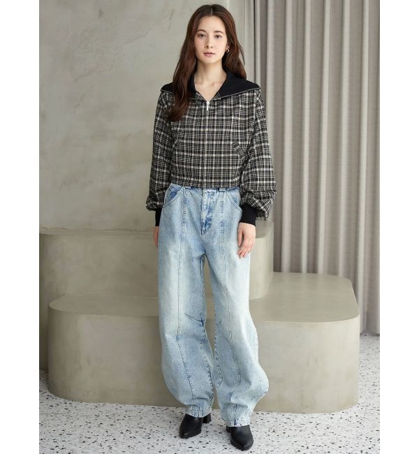 CALNAMUR「チェックニットソーブルゾン」|ブルゾン・スタジャン|