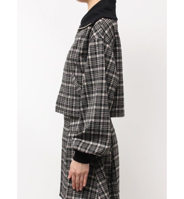 CALNAMUR「チェックニットソーブルゾン」|ブルゾン・スタジャン|