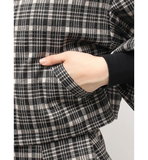 CALNAMUR「チェックニットソーブルゾン」|ブルゾン・スタジャン|