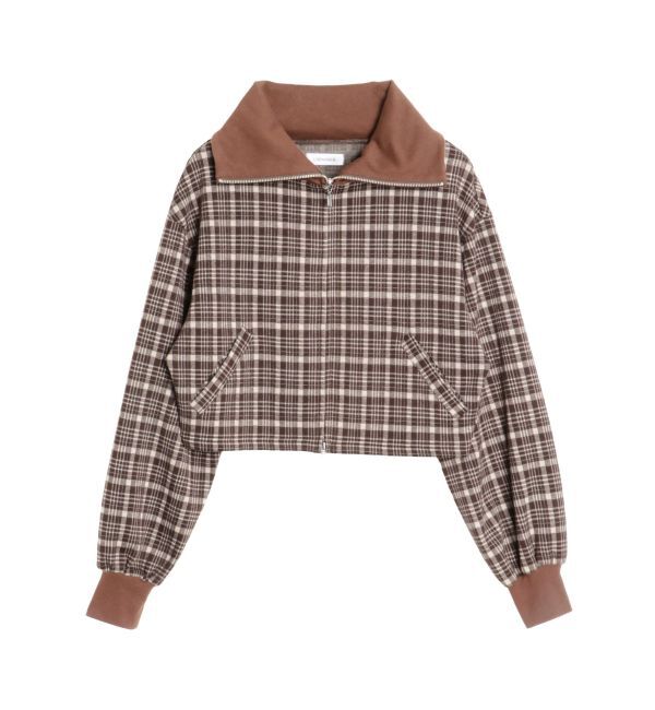 CALNAMUR「チェックニットソーブルゾン」|ブルゾン・スタジャン|