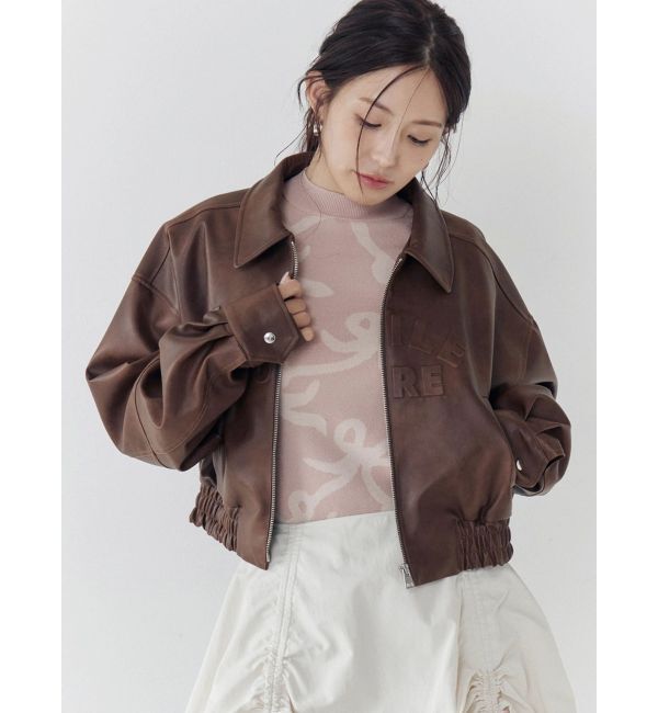 CALNAMUR「ヴィンテージフェイクレザーブルゾン」|ブルゾン・スタジャン|