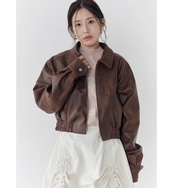 CALNAMUR「ヴィンテージフェイクレザーブルゾン」|ブルゾン・スタジャン|