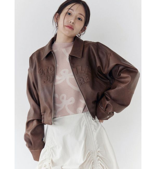 CALNAMUR「ヴィンテージフェイクレザーブルゾン」|ブルゾン・スタジャン|