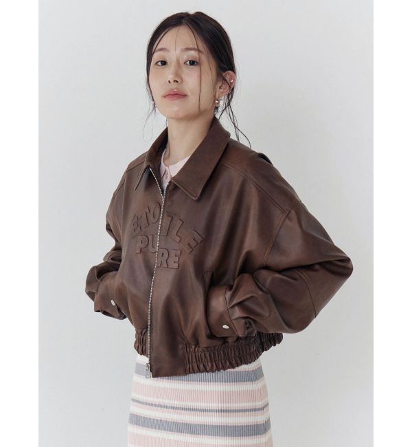 CALNAMUR「ヴィンテージフェイクレザーブルゾン」|ブルゾン・スタジャン|