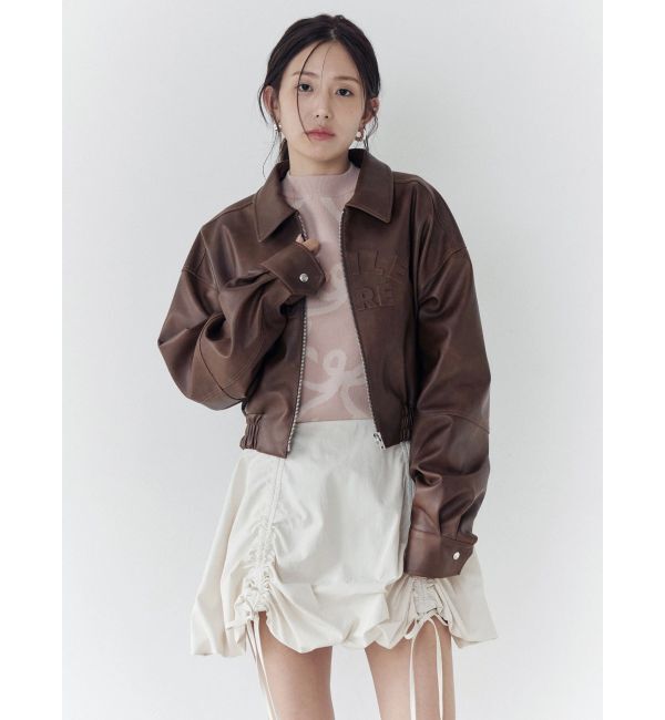 CALNAMUR「ヴィンテージフェイクレザーブルゾン」|ブルゾン・スタジャン|