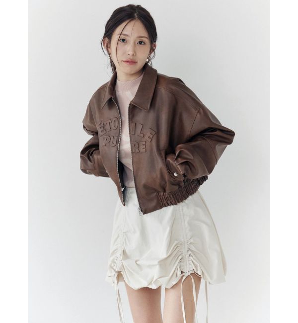 CALNAMUR「ヴィンテージフェイクレザーブルゾン」|ブルゾン・スタジャン|