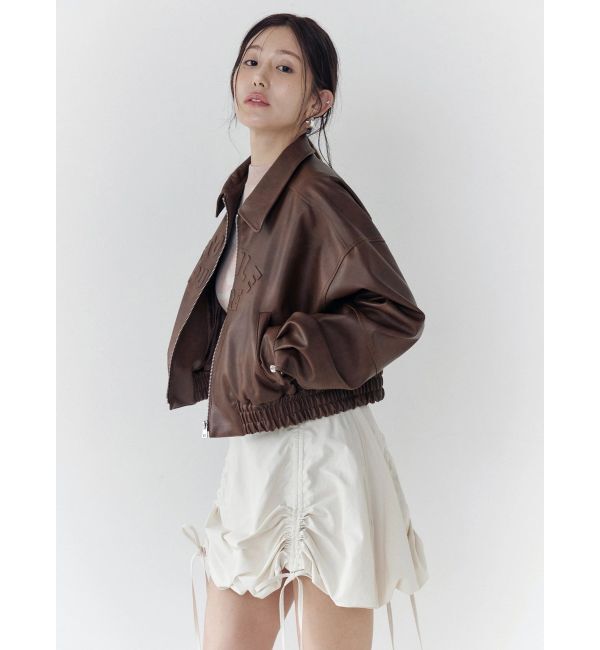 CALNAMUR「ヴィンテージフェイクレザーブルゾン」|ブルゾン・スタジャン|