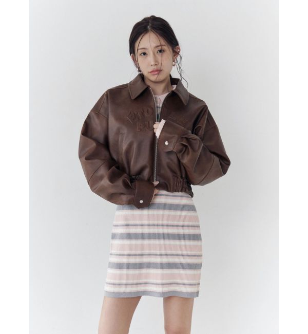 CALNAMUR「ヴィンテージフェイクレザーブルゾン」|ブルゾン・スタジャン|