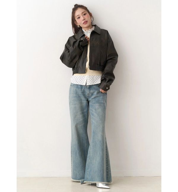 CALNAMUR「ヴィンテージフェイクレザーブルゾン」|ブルゾン・スタジャン|