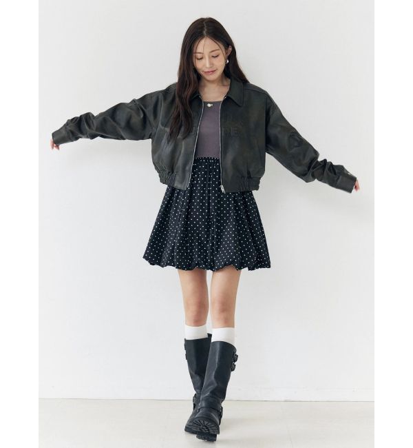 CALNAMUR「ヴィンテージフェイクレザーブルゾン」|ブルゾン・スタジャン|